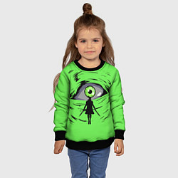 Свитшот детский ГЛАЗ САМУРАЯ, цвет: 3D-черный — фото 2