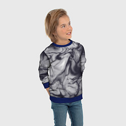 Свитшот детский Бело-черный тай-дай, цвет: 3D-синий — фото 2