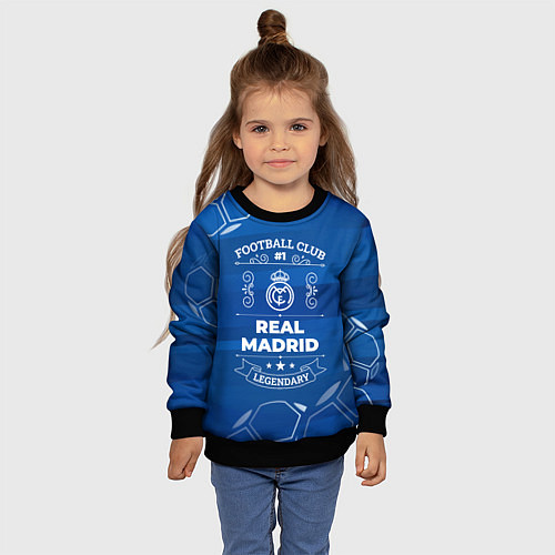 Детский свитшот Real Madrid FC 1 / 3D-Черный – фото 4