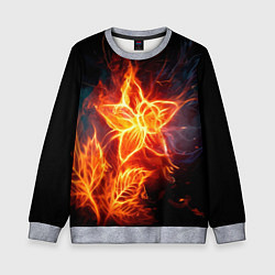 Свитшот детский Flower Neon Fashion 2035 Flame, цвет: 3D-меланж