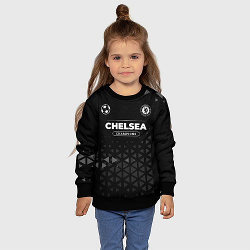 Детский свитшот Chelsea Форма Champions / 3D-Черный – фото 4