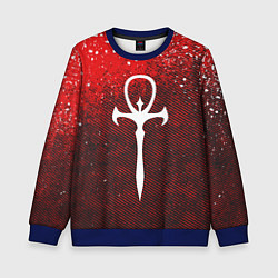 Свитшот детский The Masquerade Bloodhunt Emblem, цвет: 3D-синий