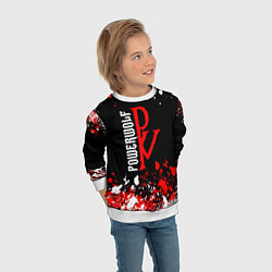 Свитшот детский Powerwolf брызги красок, цвет: 3D-белый — фото 2