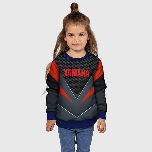 Детский свитшот YAMAHA ТЕХНОЛОГИЧЕСКАЯ БРОНЯ / 3D-Синий – фото 4