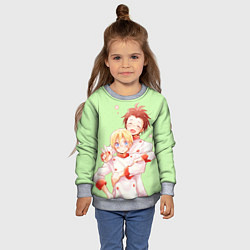 Свитшот детский Исами Альдини и Такуми Альдини, цвет: 3D-меланж — фото 2