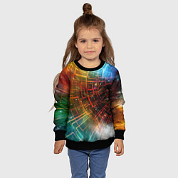 Свитшот детский Portal - Neon Space - туннель из энергетических па, цвет: 3D-черный — фото 2