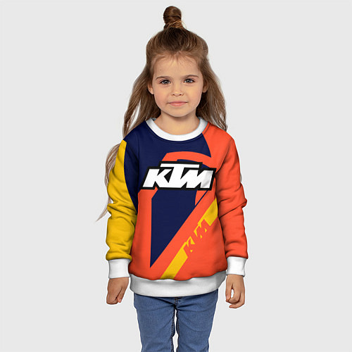 Детский свитшот KTM VINTAGE SPORTWEAR / 3D-Белый – фото 4