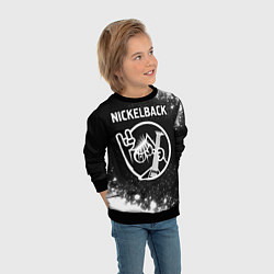 Свитшот детский Nickelback КОТ Брызги, цвет: 3D-черный — фото 2