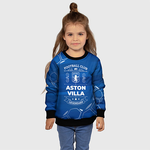 Детский свитшот Aston Villa FC 1 / 3D-Черный – фото 4