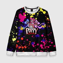 Детский свитшот Poppy Playtime Huggy, Kissy, Poppy, Mommy Long Leg