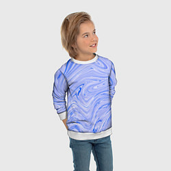 Свитшот детский Abstract lavender pattern, цвет: 3D-белый — фото 2