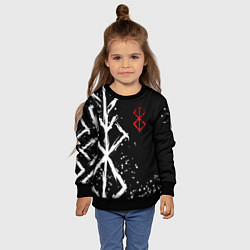 Свитшот детский БЕРСЕРК - КЛЕЙМО ЖЕРТВЫ, цвет: 3D-черный — фото 2
