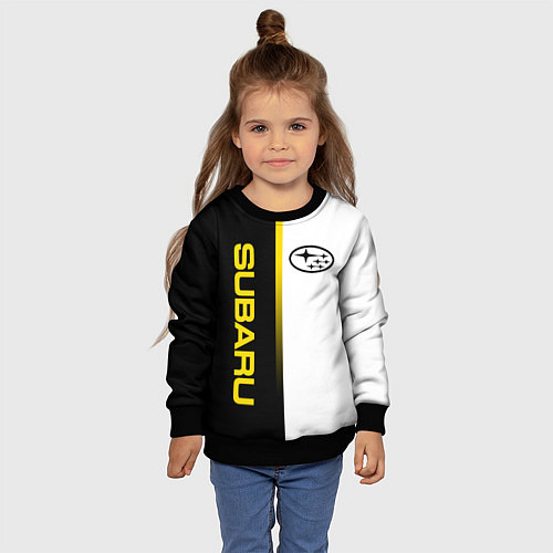 Детский свитшот SUBARU - GOLD EDITION LINE / 3D-Черный – фото 4