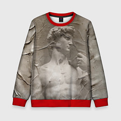 Детский свитшот Микеланджело Буонарроти Давид Пост-арт Michelangel