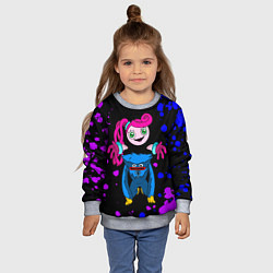 Свитшот детский Poppy Playtime Хагги Вагги и Мама Длинные Ноги, цвет: 3D-меланж — фото 2