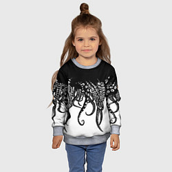 Свитшот детский В щупальцах осьминога, цвет: 3D-меланж — фото 2