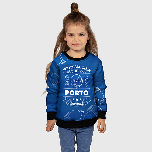 Детский свитшот Porto - Football Club Number 1 / 3D-Черный – фото 4