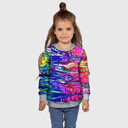 Свитшот детский Абстракция масляными красками, цвет: 3D-меланж — фото 2
