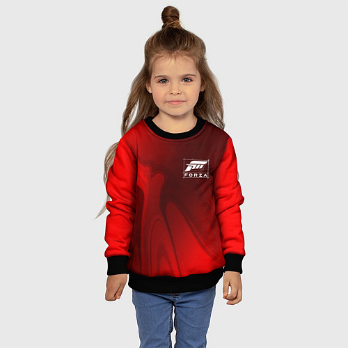 Детский свитшот FORZA HORIZON - Арт / 3D-Черный – фото 4