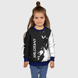 Свитшот детский Valorant - Паттерн надписи, цвет: 3D-синий — фото 2