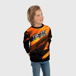Свитшот детский FOX RACING - ФОКС СИЯНИЕ, цвет: 3D-черный — фото 2
