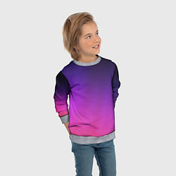 Свитшот детский Розовофиолетовый градиент, цвет: 3D-меланж — фото 2