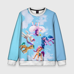 Детский свитшот My Little Pony летают в облаках