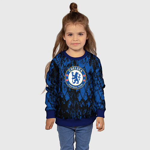 Детский свитшот CHELSEA F ЧЕЛСИ LOGO / 3D-Синий – фото 4