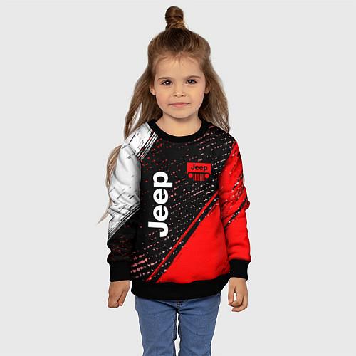 Детский свитшот JEEP - Краска / 3D-Черный – фото 4