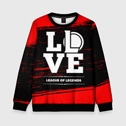 Свитшот детский League of Legends Love Классика, цвет: 3D-черный