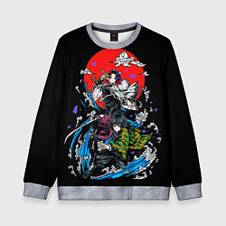 Детский свитшот Шинобу Кочо Гию Томиока КЛИНОК РАССЕКАЮЩИЙ ДЕМОНОВ