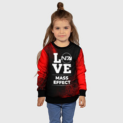 Свитшот детский Mass Effect Love Классика, цвет: 3D-черный — фото 2