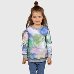 Свитшот детский Акварельная текстура, цвет: 3D-меланж — фото 2