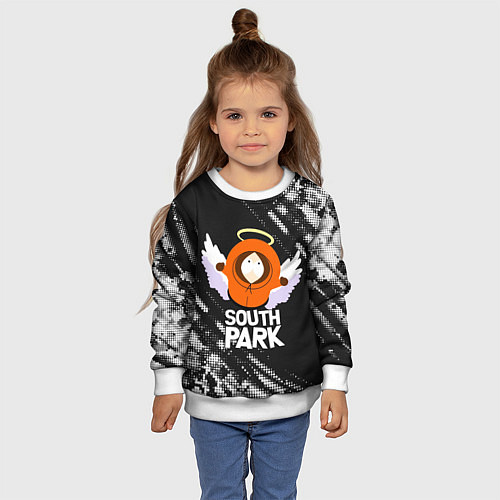 Детский свитшот Южный парк - Кенни Kenny ангел / 3D-Белый – фото 4