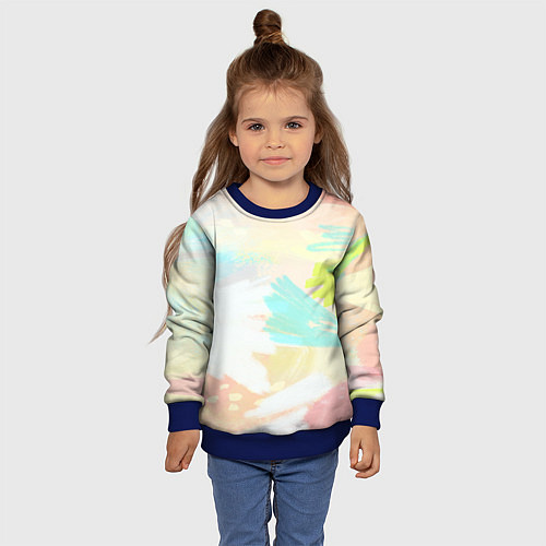 Детский свитшот Сочные краски лета / 3D-Синий – фото 4