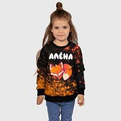 Свитшот детский Алёна ЛИСИЧКА Арт, цвет: 3D-черный — фото 2