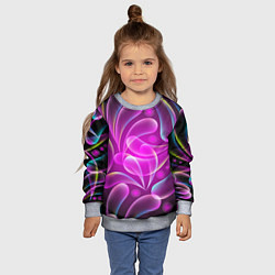 Свитшот детский Объемные абстрактные узоры, цвет: 3D-меланж — фото 2