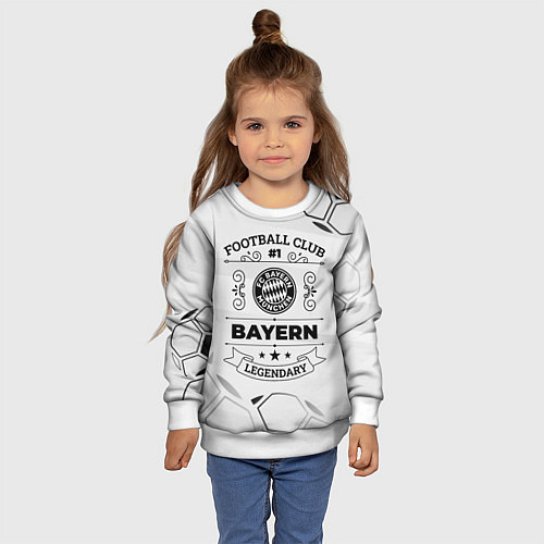 Детский свитшот Bayern Football Club Number 1 Legendary / 3D-Белый – фото 4