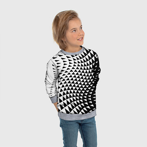 Детский свитшот Минималистический авангардный паттерн / 3D-Меланж – фото 3