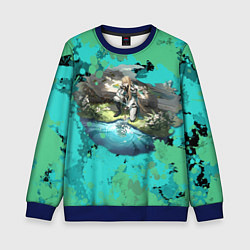 Свитшот детский Лоча Honkai star rail, цвет: 3D-синий