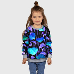 Свитшот детский Авангардный цветочный паттерн Fashion trend, цвет: 3D-меланж — фото 2