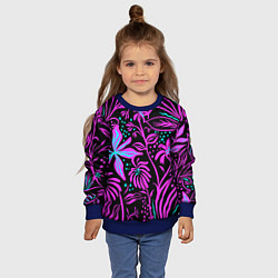 Свитшот детский Цветочная композиция Fashion trend, цвет: 3D-синий — фото 2