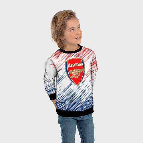 Детский свитшот Арсенал arsenal logo / 3D-Черный – фото 3