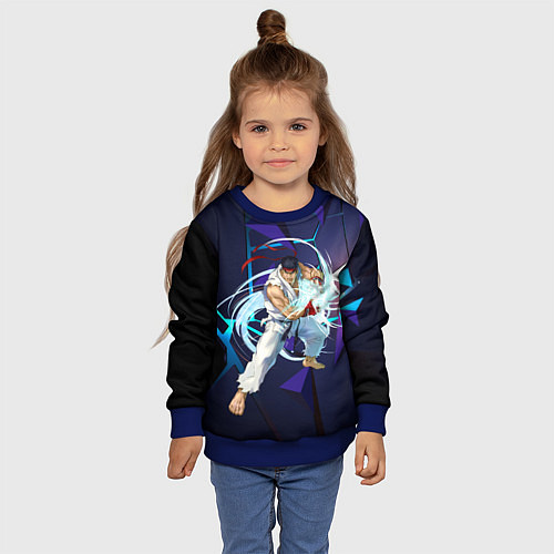 Детский свитшот Рю-Street Fighter / 3D-Синий – фото 4