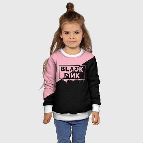 Детский свитшот BLACKPINK BIG LOGO / 3D-Белый – фото 4