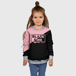 Свитшот детский BLACKPINK BIG LOGO, цвет: 3D-меланж — фото 2
