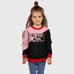 Свитшот детский BLACKPINK BIG LOGO, цвет: 3D-красный — фото 2