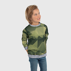 Свитшот детский 3д полигоны - камуфляж, цвет: 3D-меланж — фото 2