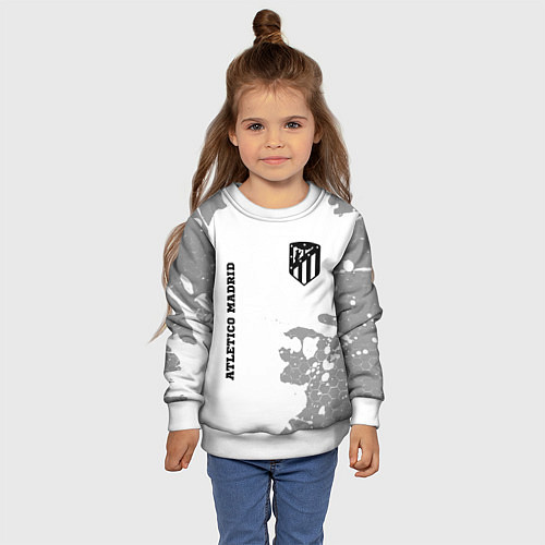 Детский свитшот Atletico Madrid Sport на темном фоне / 3D-Белый – фото 4