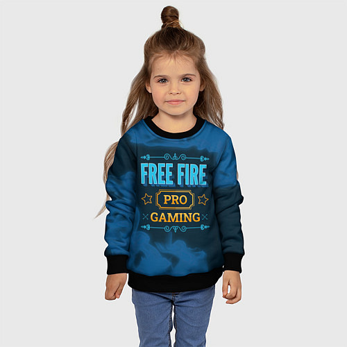 Детский свитшот Игра Free Fire: PRO Gaming / 3D-Черный – фото 4